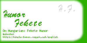 hunor fekete business card